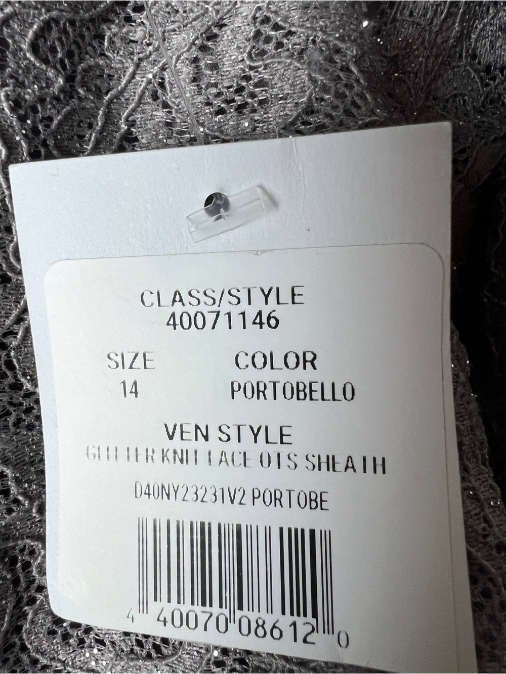 OLEG CASSINI Off-the-Shoulder Three-Quarter Sleeve Lace Sheath NWT - Picture 16 of 16
